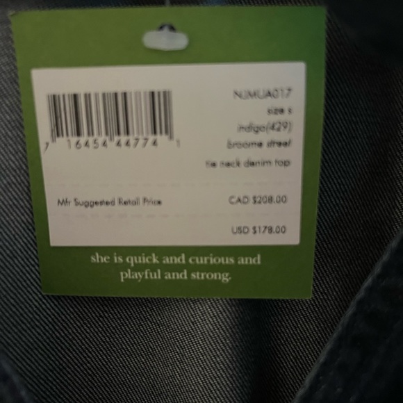 Kate Spade Denim Tie shirt - Picture 6 of 7